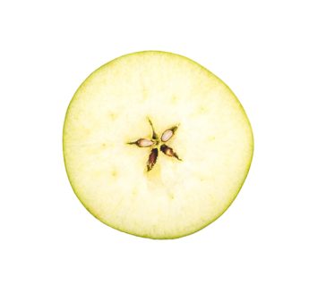 Half cut apple horizontal